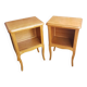 Pair of bedside nightstands with vintage wooden case