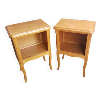 Pair of bedside nightstands with vintage wooden case