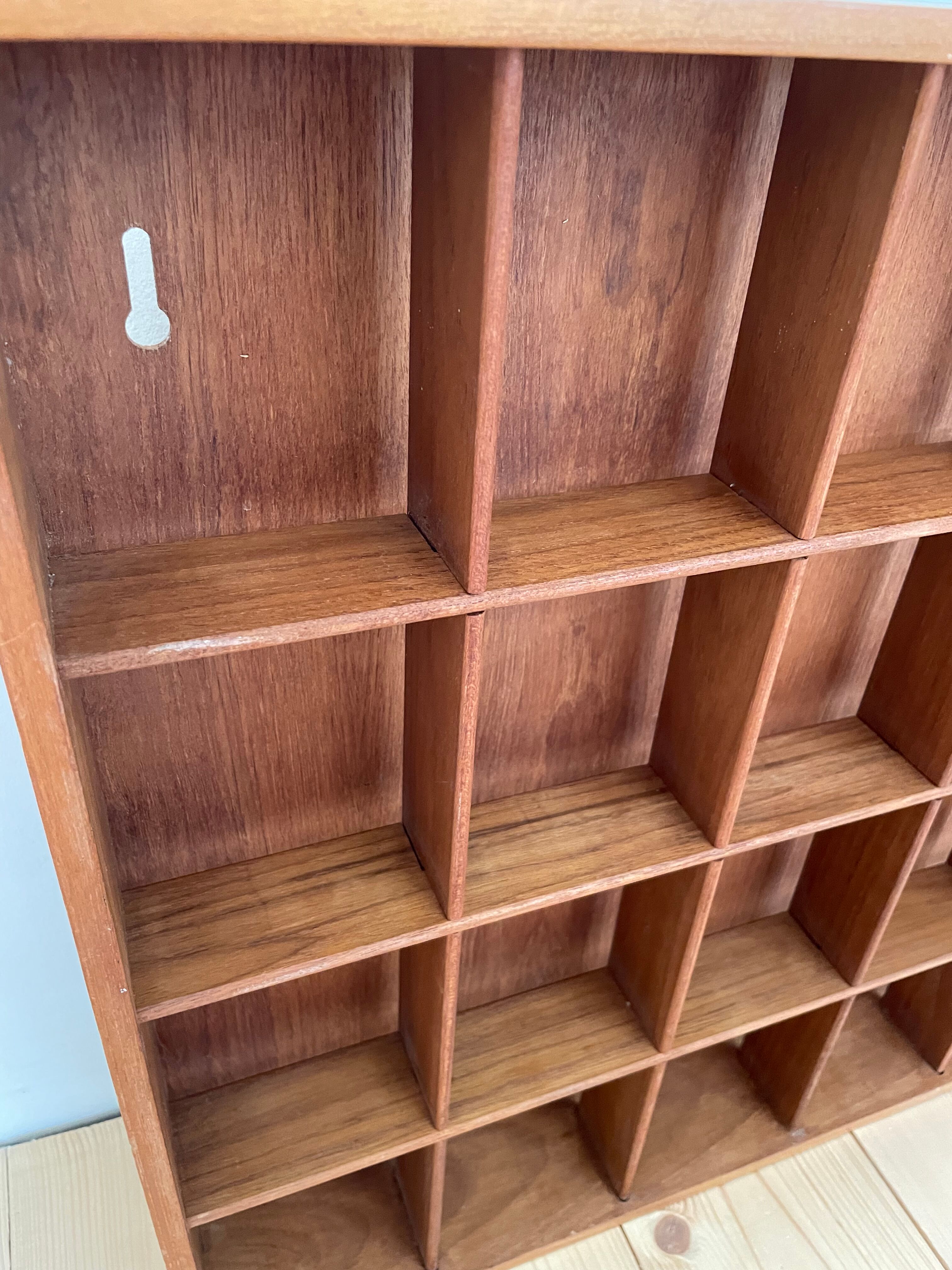 Scandinavian teak locker shelf
