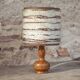 Vintage table lamp, vintage lamp, wooden base lamp with shade.