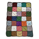 Plaid crochet , couverture vintage 90X120