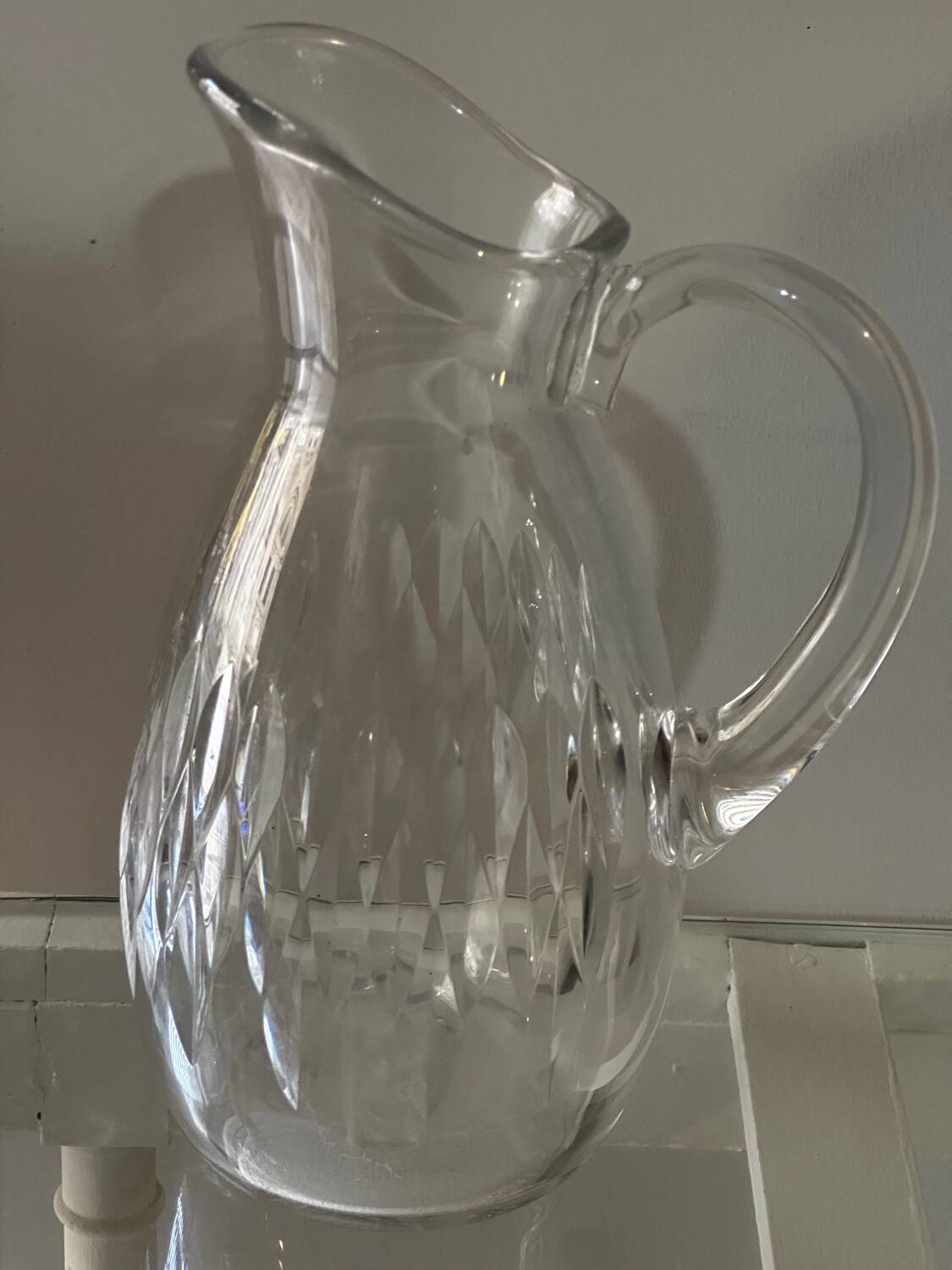 Baccarat Crystal Water Carafe Model Carcassonne Stamped