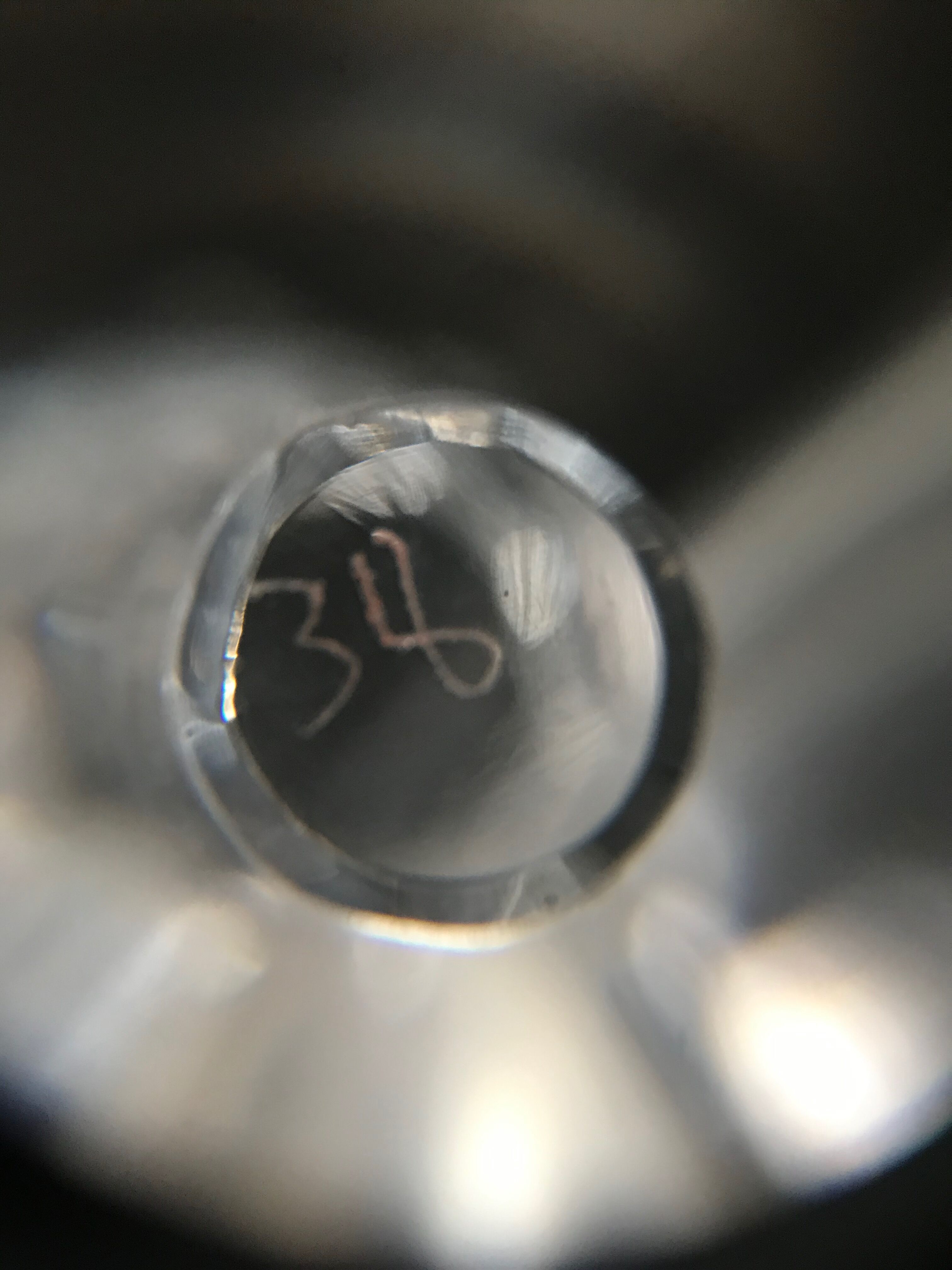 1034 Numbered - Carafe - Modern mid-century - Crystal cut with silver mount