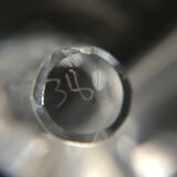 Carafe moderne milieu de siècle cristal taillé avec monture en argent 1034 numéroté