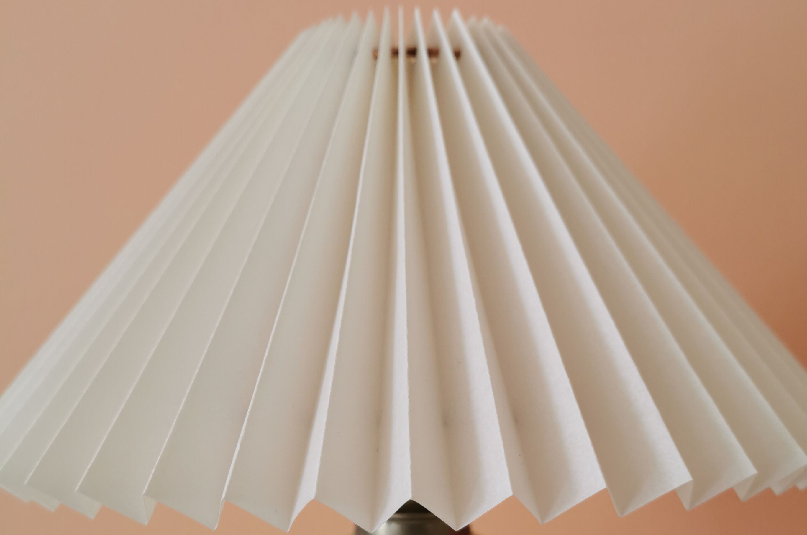 Upcycled lamp yellow pleated lampshade