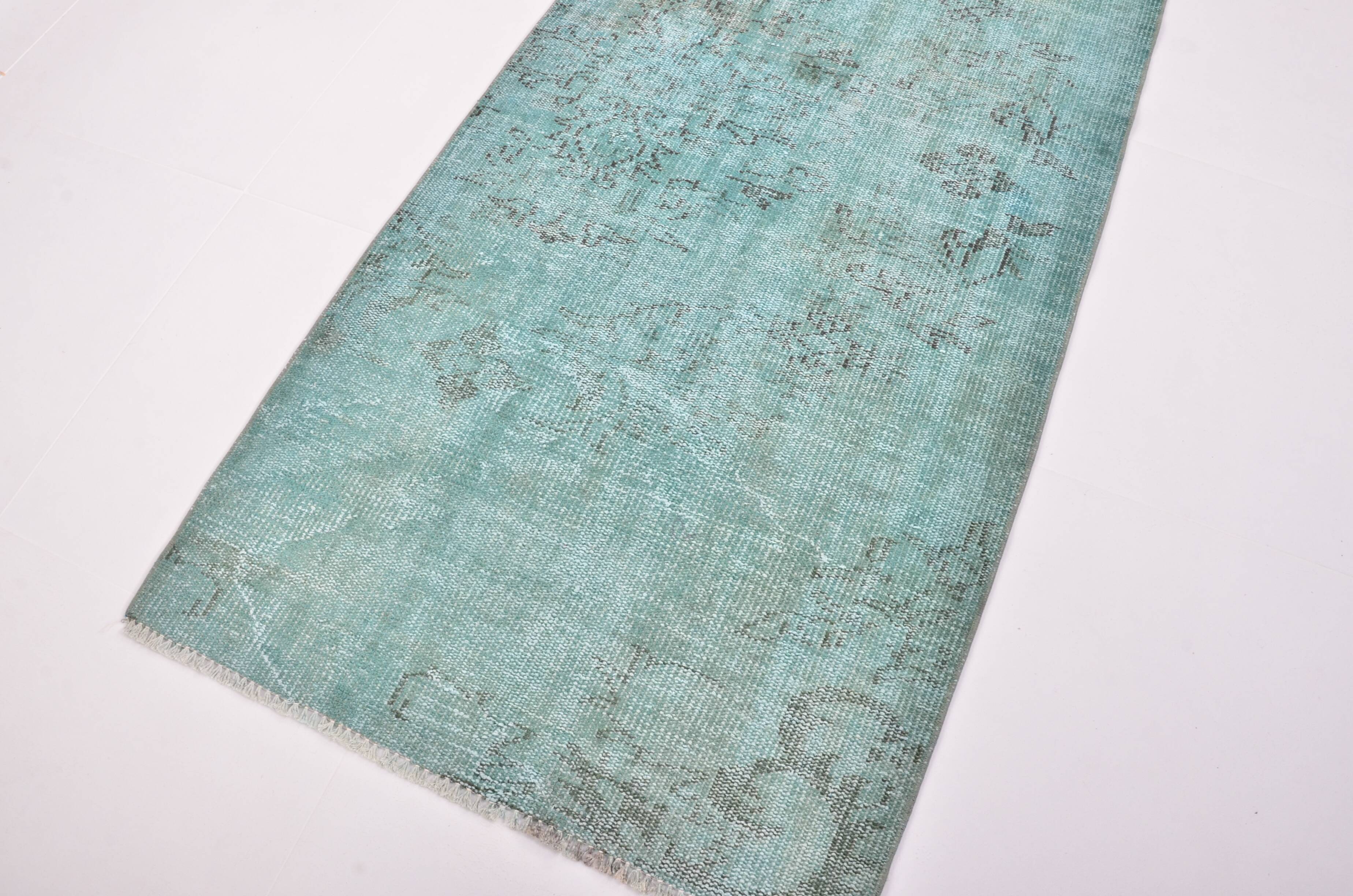 Turqouise Vintage Handknotted Runner sku 3279