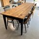 Solid wood farmhouse table for 10 people, 276 cm.
