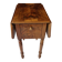 Nineteenth-century walnut work table with flaps, large storage + secret drawer.