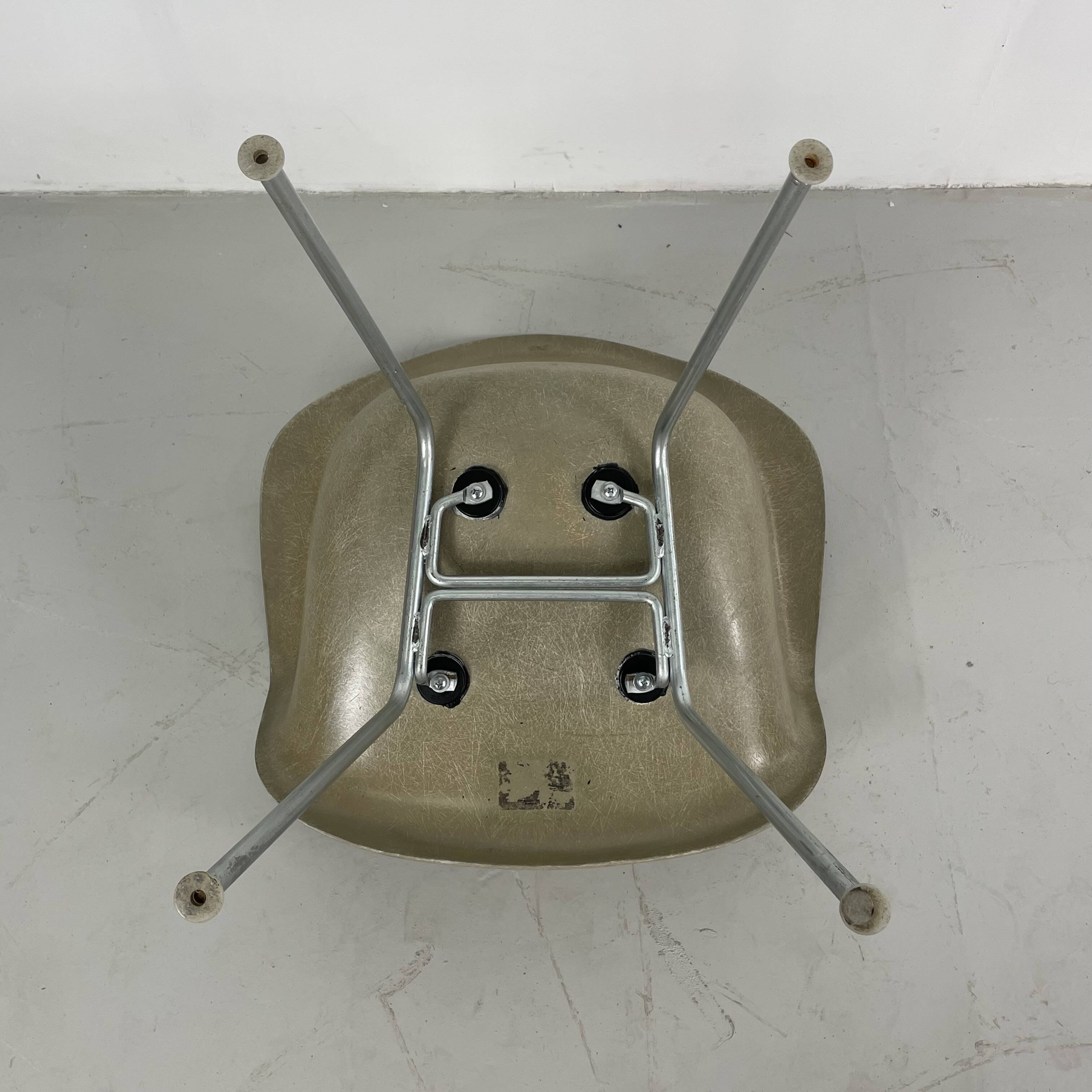 Eames Herman Miller DAX fibreglass chair in seafoam green