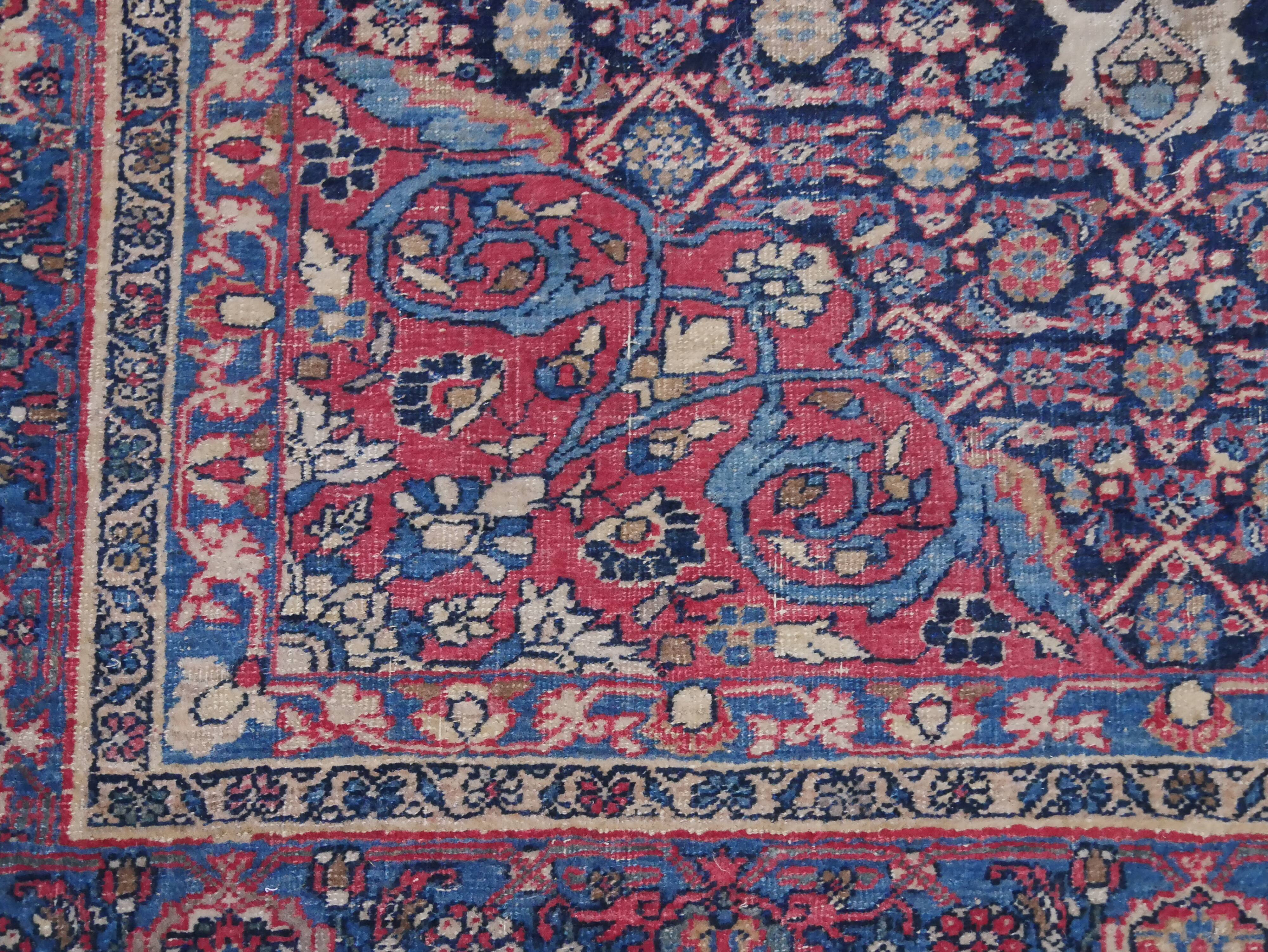 Ancien tapis persan bidjar 196 x 130 CM