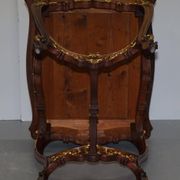 Pine desk with leather and gilding, late Victorian period around 1900.