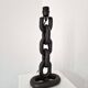Brutalist lamp foot in boat chain links 1950