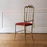 Chiavari chair in golden brass, 1950s