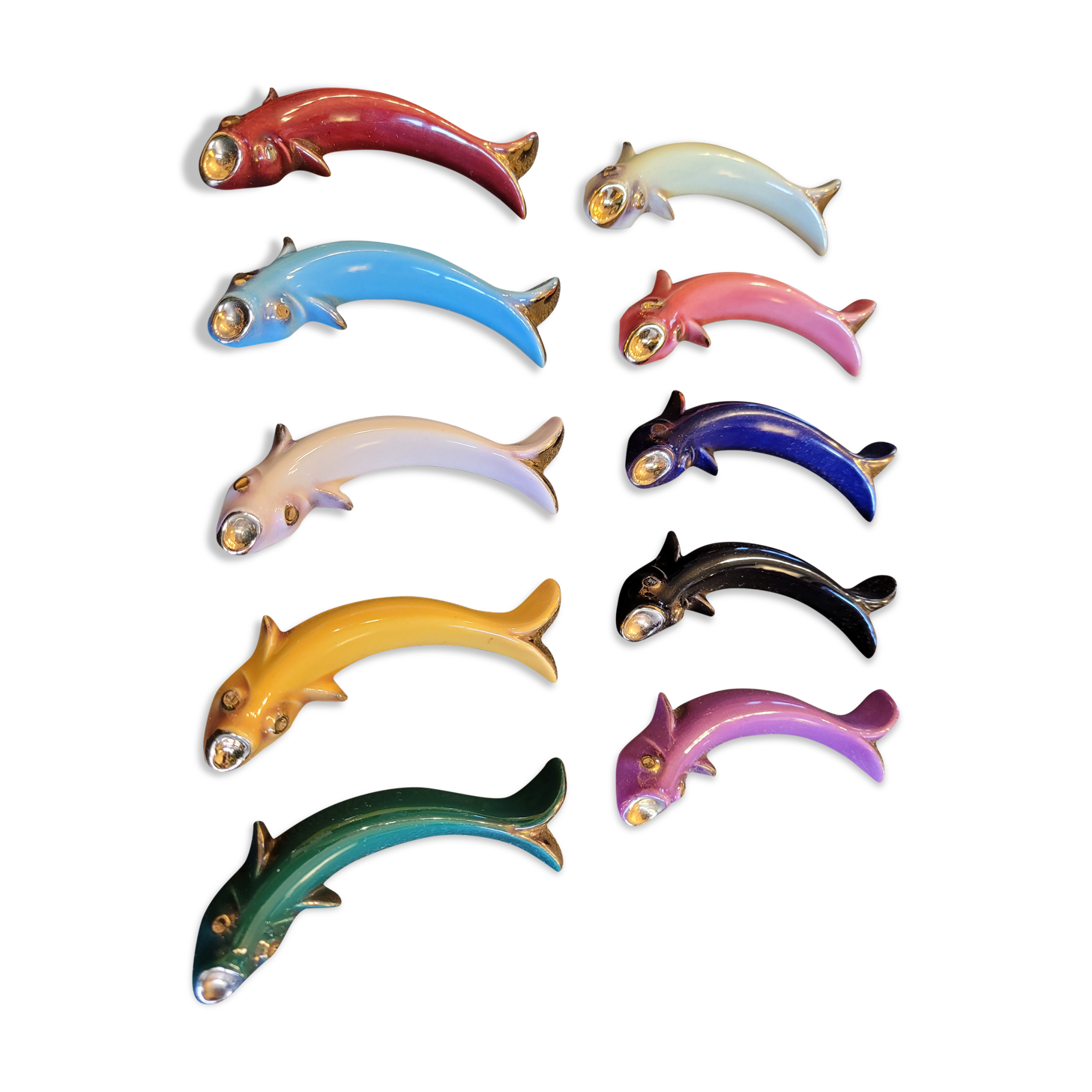 Porcelain fish knife holder
