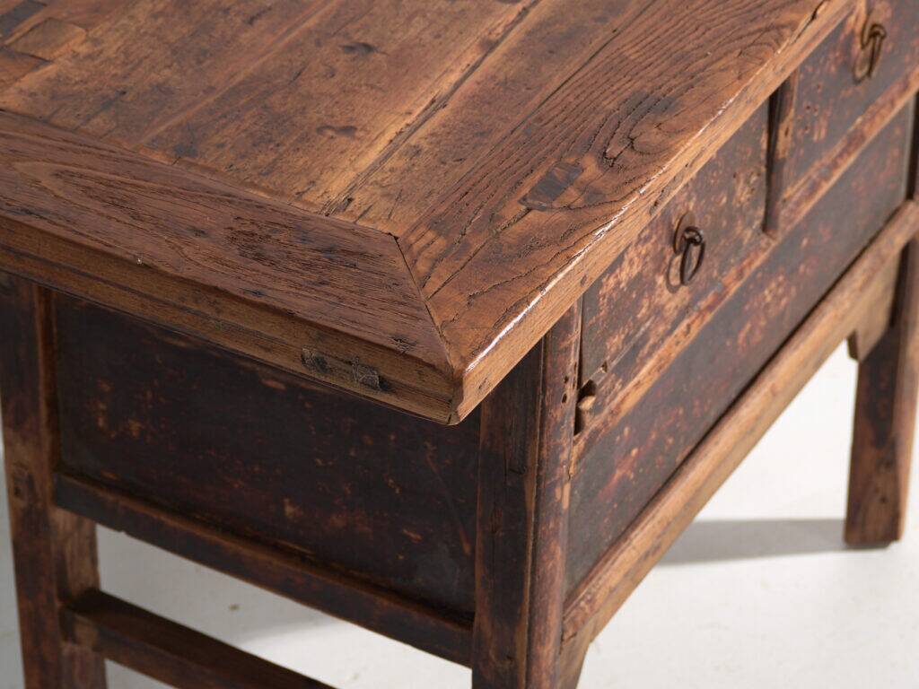 Antique Chinese console with three drawers and dark patina – China, circa 1900