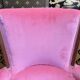 Bergère de style Louis XVI velours rose