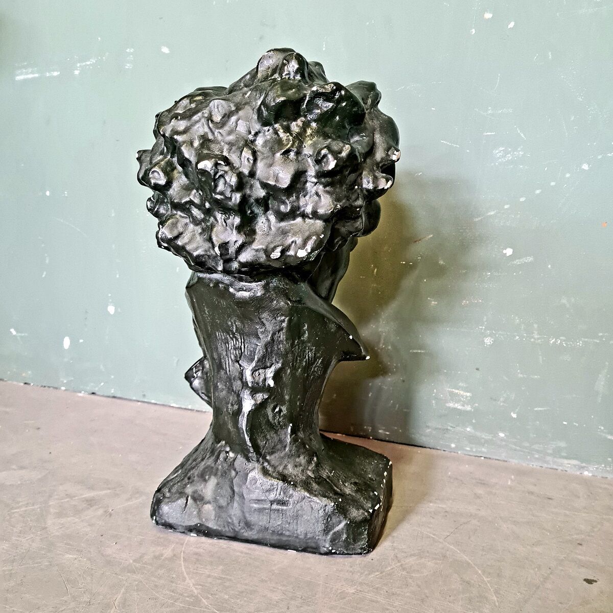 Vintage Plaster Bust Beethoven after Ugo Cipriani