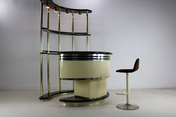 Bar bar par Harvey Guzzini pour Stilglass Donati, années 70