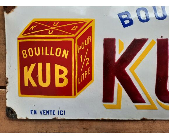Old enamelled plaque "Bouillon Kub" Kitchen | Selency
