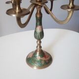 5-pointed candlestick in enamelled brass
