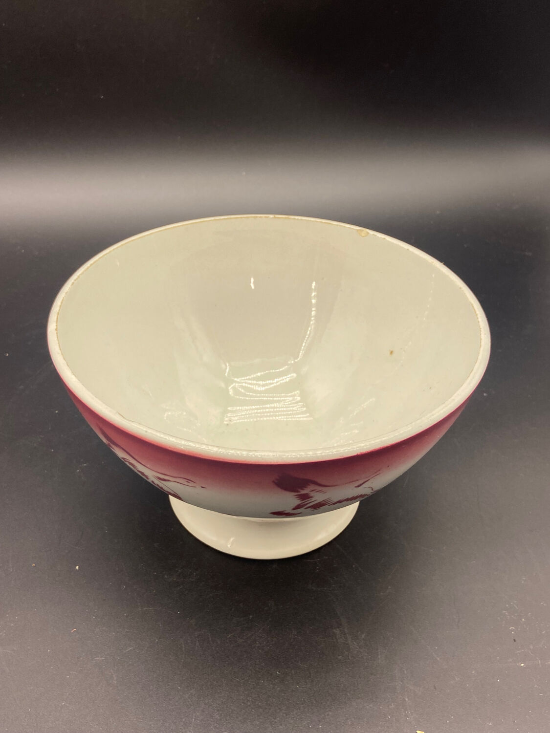 Bol ancien style Digoin Sarreguemines, au pochoir, vintage