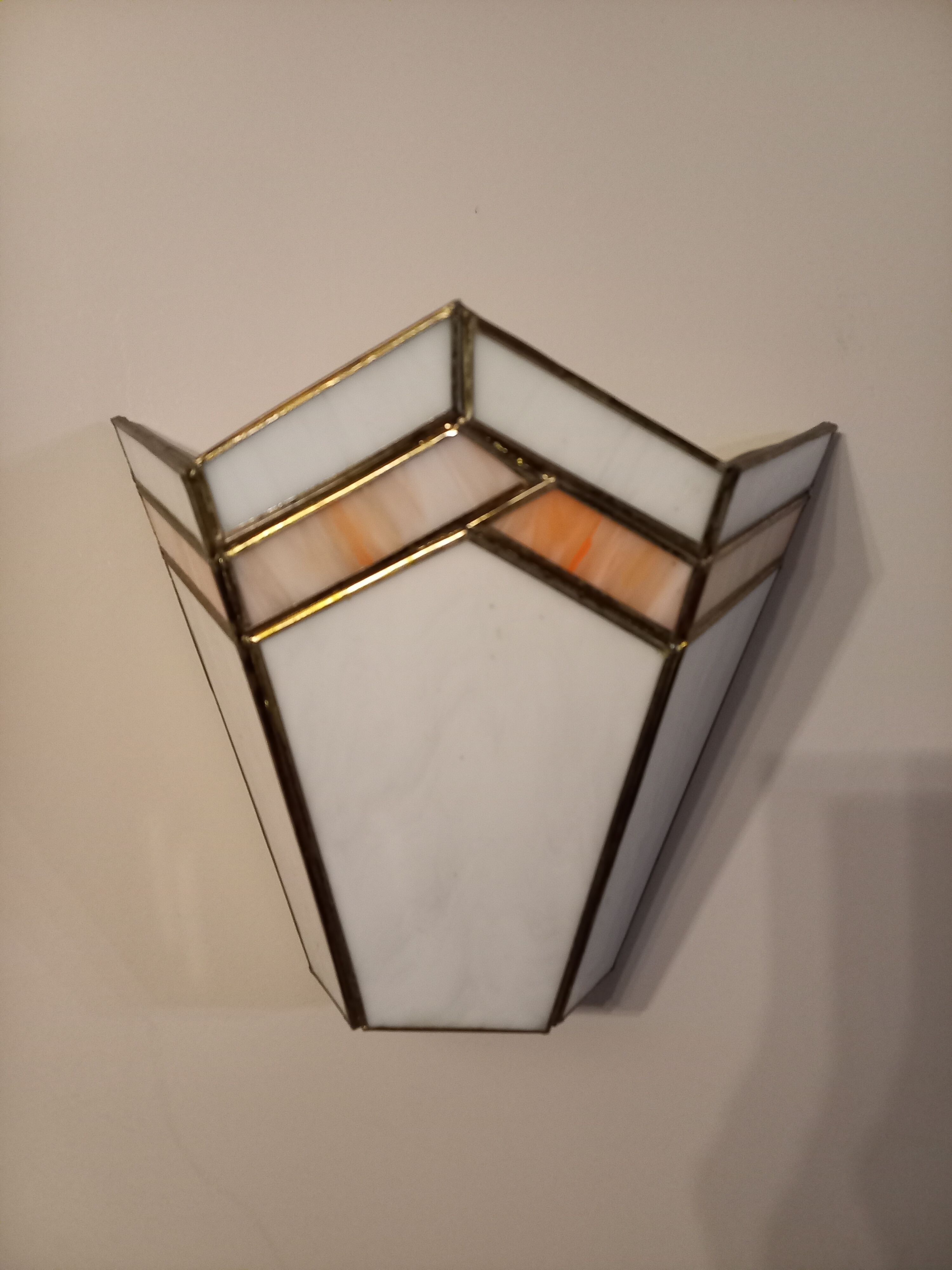 Stained glass wall lamp