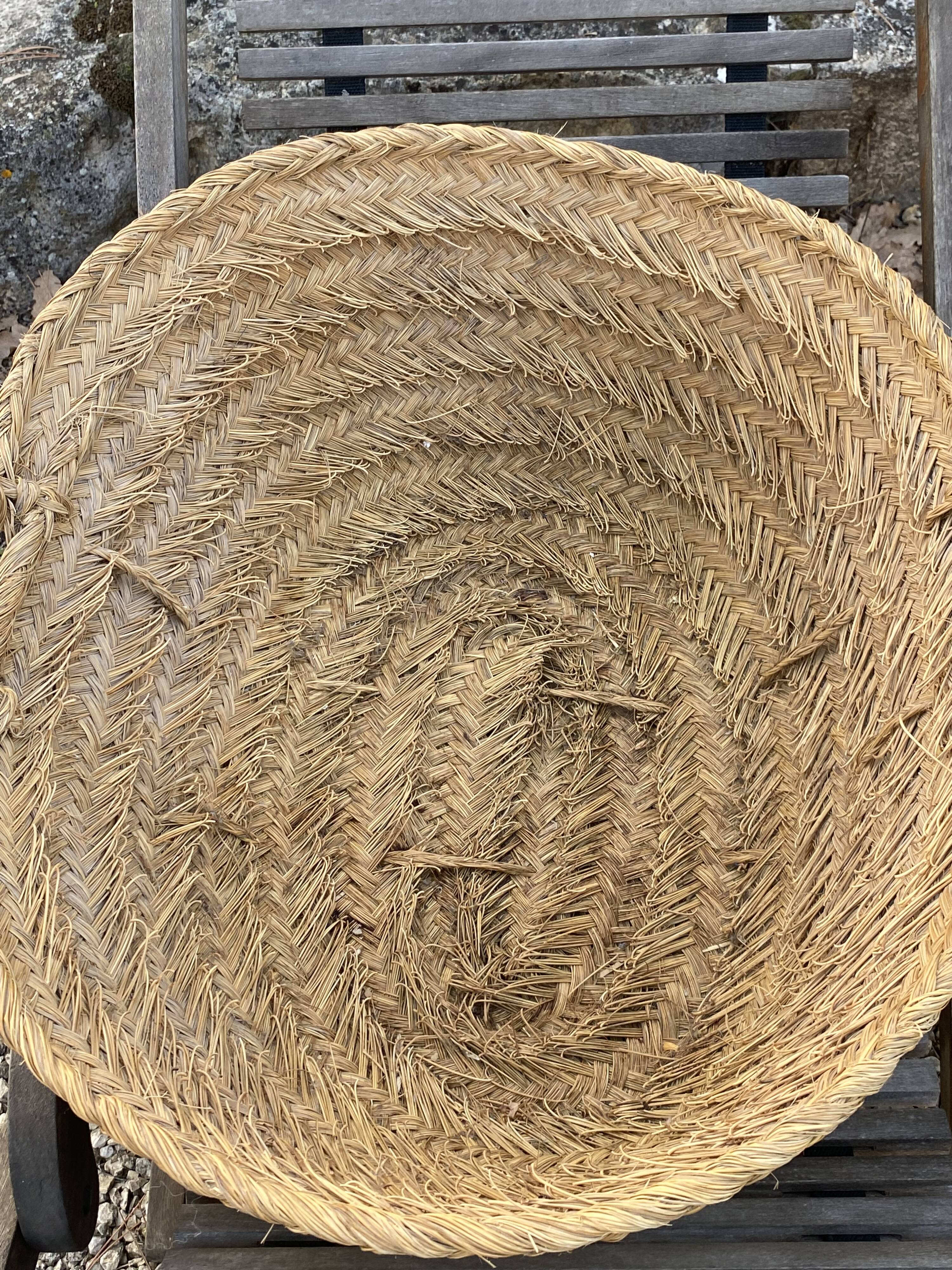 Moroccan basket vegetable fibers