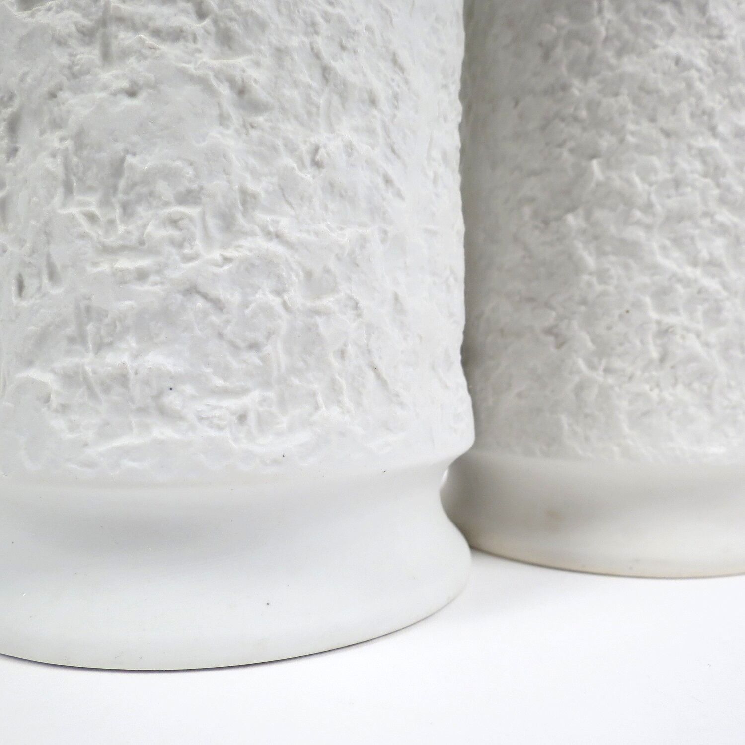 Pair of white vases in porcelain by Royal Bavaria, 1960s