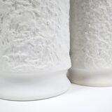 Paire de vases blancs en porcelaine par Royal Bavaria, années 1960
