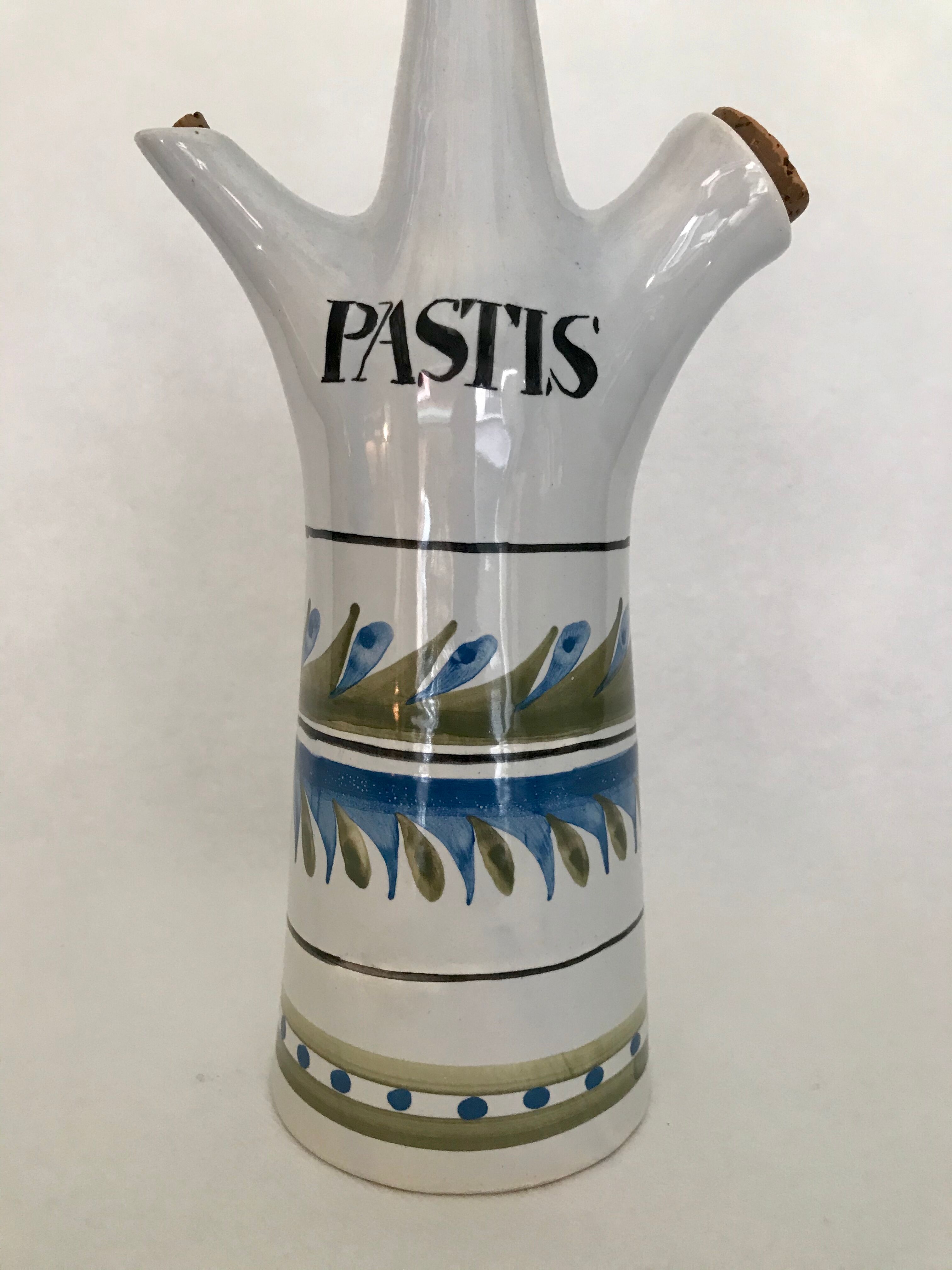 Roger Capron ceramic bottle in Vallauris