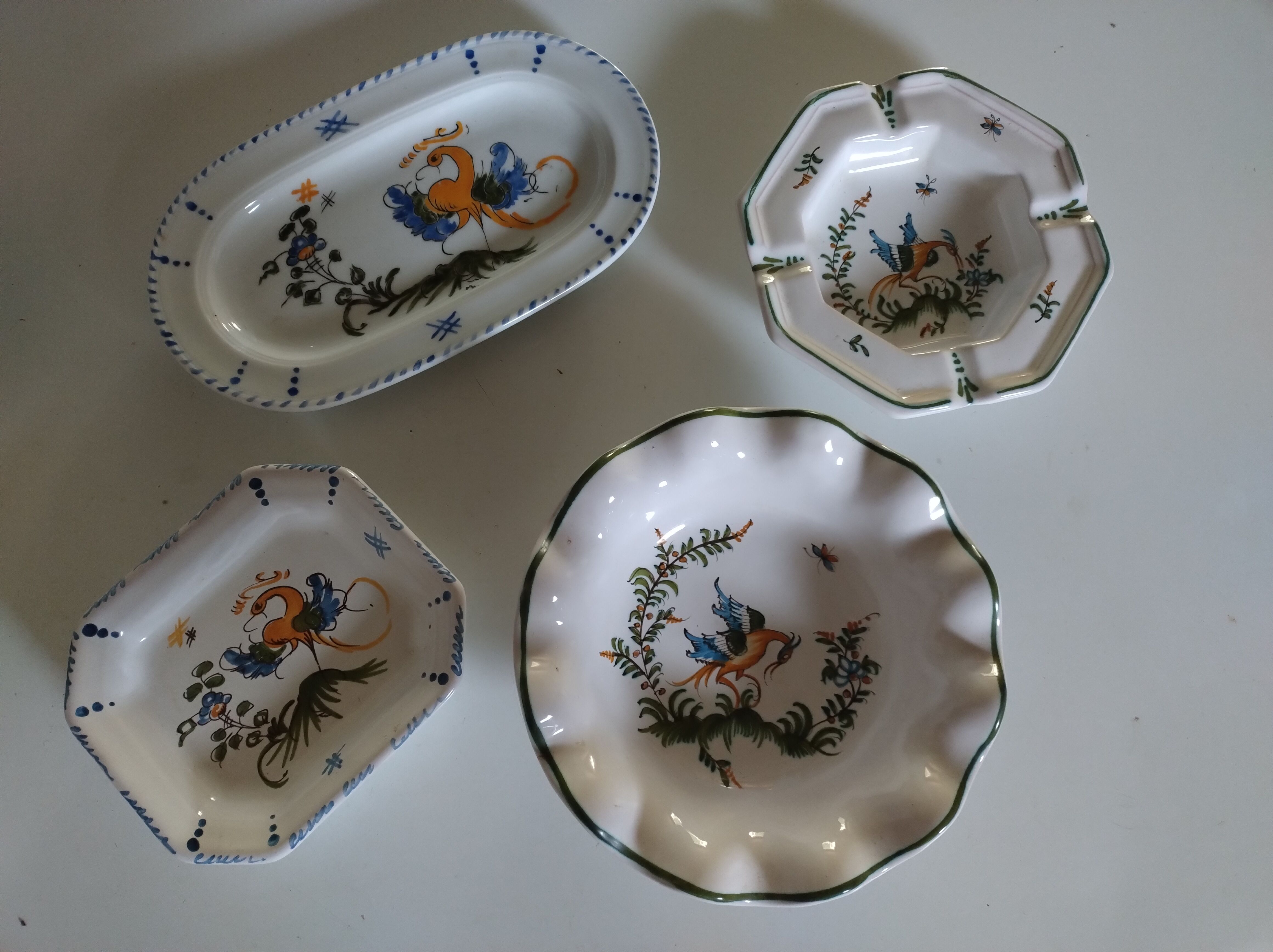 Set of Moustiers ceramics