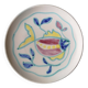 Enamelled ceramic plate with fish decoration - Gérard Hofmann - Vallauris - 1950s