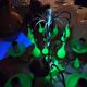 Italian chandelier with 5 lights in green opaline glass with uranium - ouraline