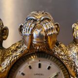 Clock / alarm clock from LANCEL - The 3 monkeys of wisdom