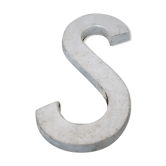 Metal letter "s"