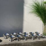 11 vintage stainless steel bowls