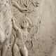 Imposing Oval bas-relief style Antique Italian travertine