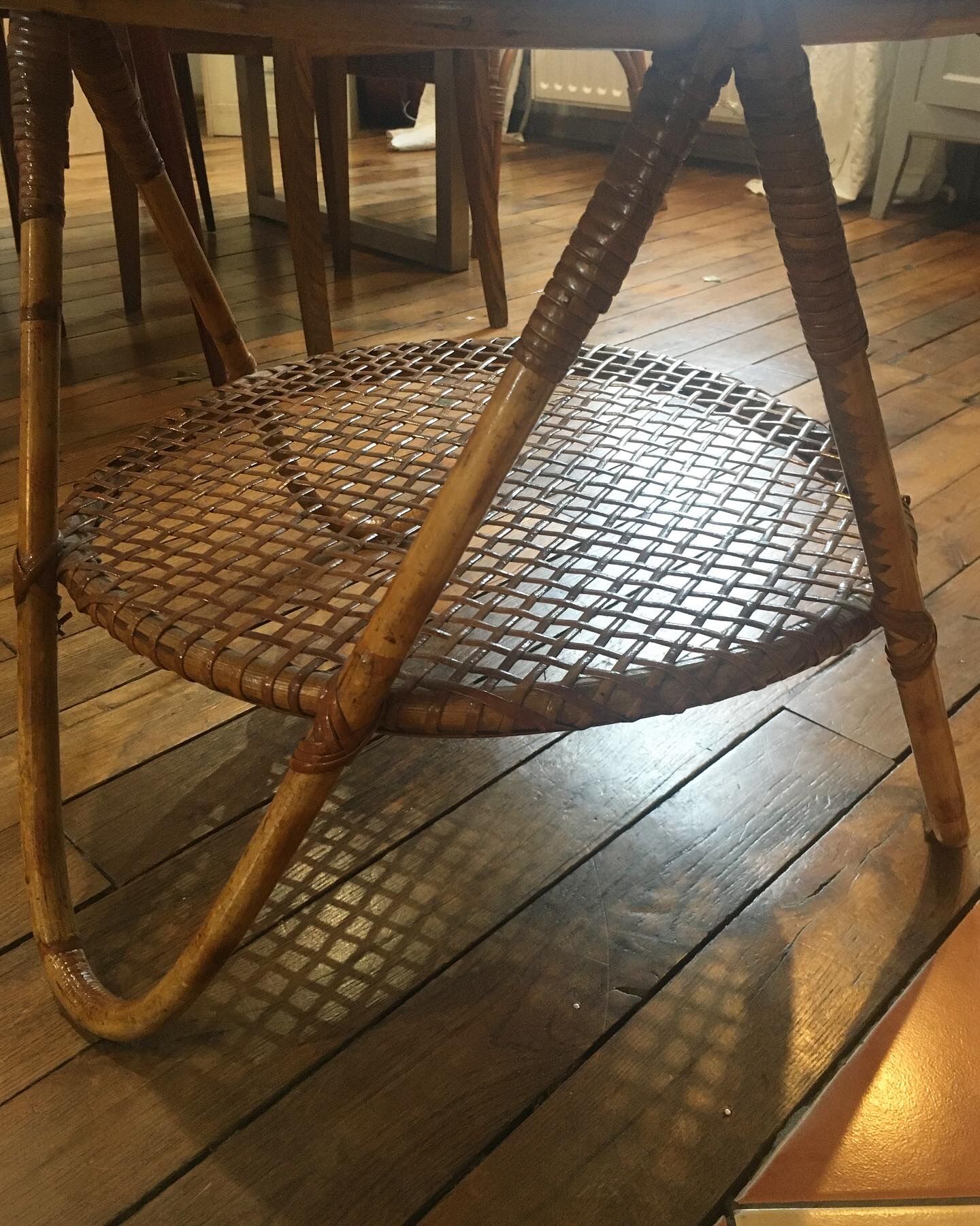 Vintage rattan coffee table