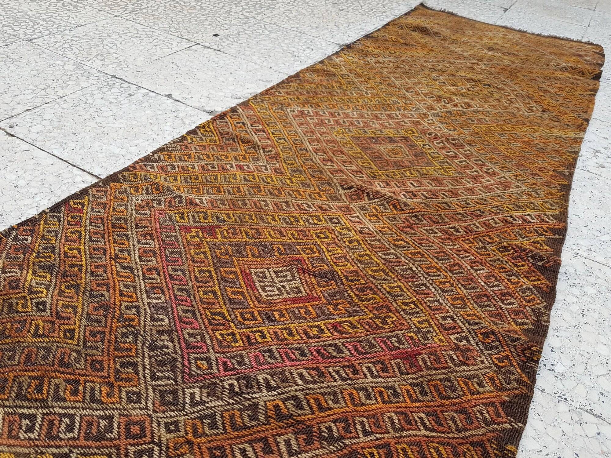 Vintage Turkish hallway rug 71x266 cm