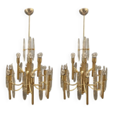 Pair of sciolari chandeliers