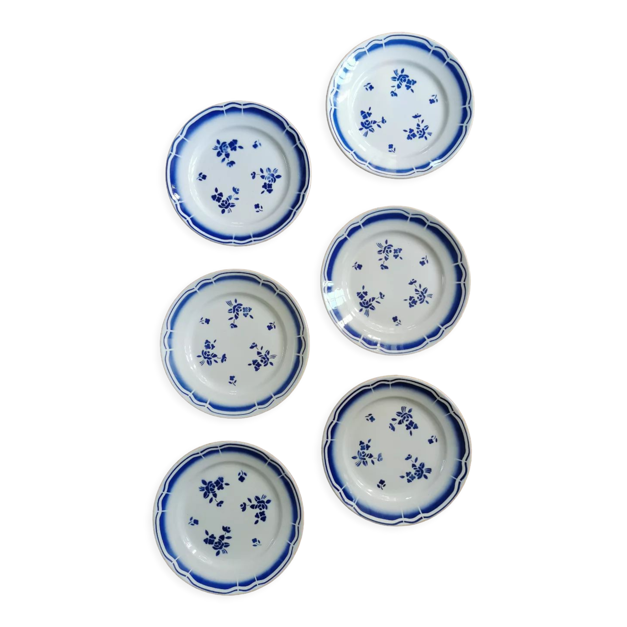 Blue Badonviller retro plates