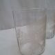 Two former glasses cups engraved Souvenir