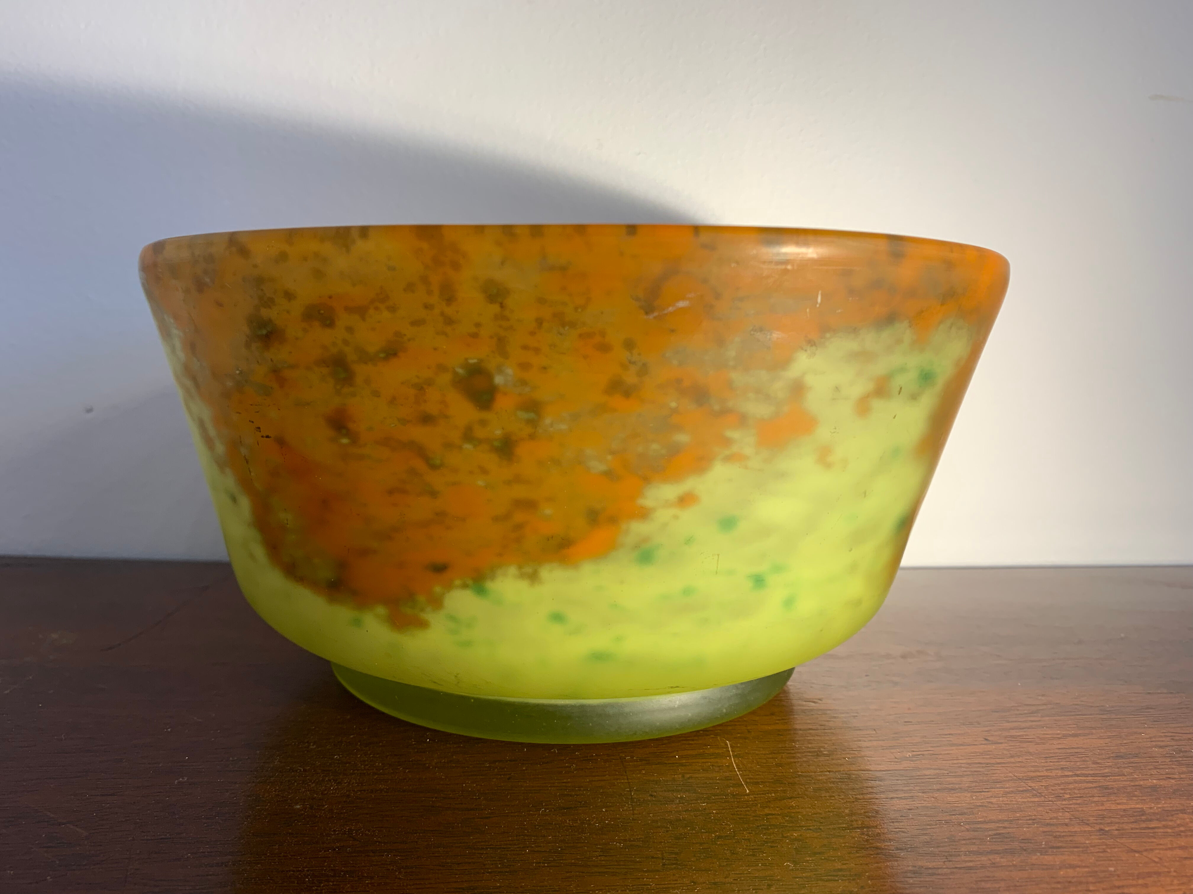 Coupe Daum Nancy en verre marmoréen