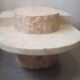 Table basse ovale en pierre plaque de marbre Mactan de Magnussen Ponte
