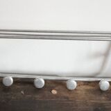 Vintage wall-mounted aluminum coat rack