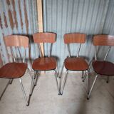 Lot de 4 chaises en formica