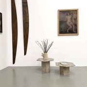 Paire de tables basses italiennes en marbre, circa 1970