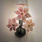 Murano floral wall lights from the 1970s