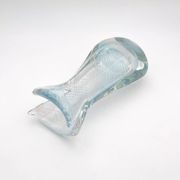 Vase Sculpture Murano Zanfirico Filigree Sommerso Blue Pink White