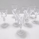 Postmodern Set of 8 Baccarat Crystal Champagne Coupes, France